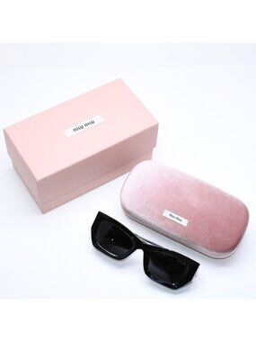Miu Miu Sunglasses Eyewear Black Gold